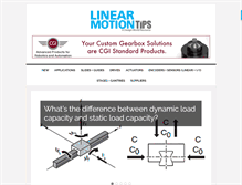 Tablet Screenshot of linearmotiontips.com